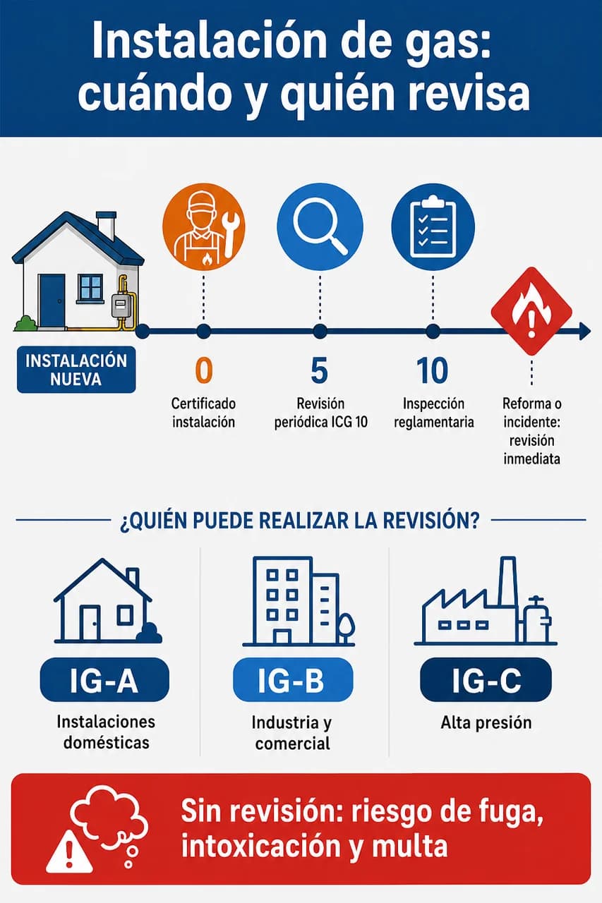 Infografía normativa gas: pasos seguros ante dudas